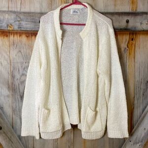 Alicia Vintage NWOT Open Chunky Stretchy Soft Off White Sweater with Pockets